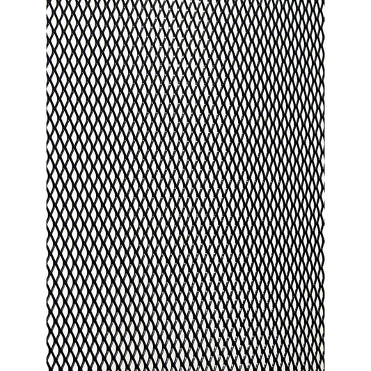 Simoni Racing Schwarz Aluminium Renngitter - 125x20cm - Rauten 9x4mm