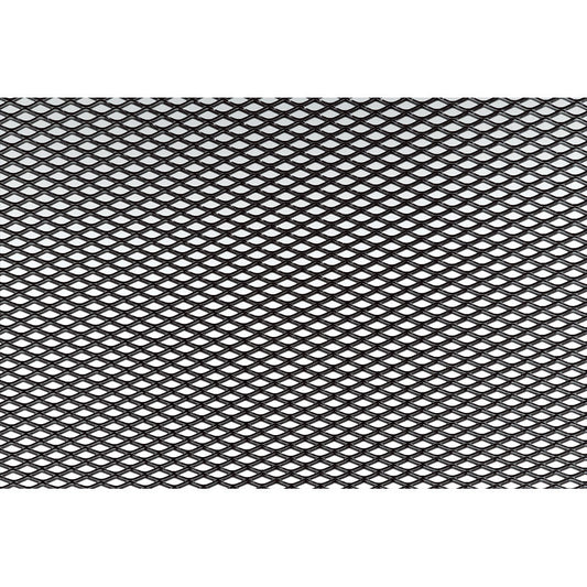 Simoni Racing Schwarz Aluminium Renngitter - 125x20cm - Rauten 2.3x5mm