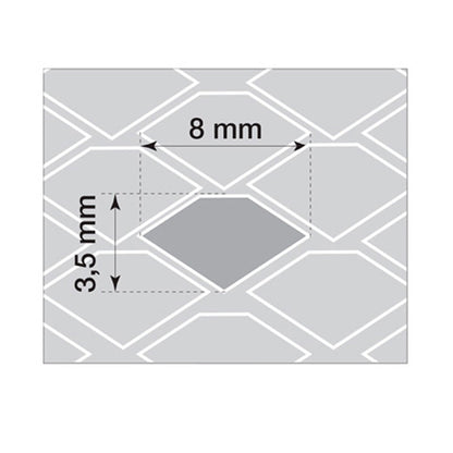 Simoni Racing Schwarz Aluminium Renngitter - 110x50cm - Rauten 3,5x8mm
