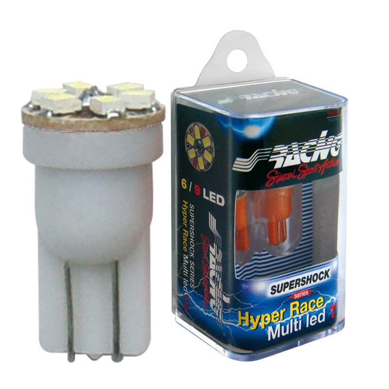 Simoni Racing T10 6-LED 'Hyper Multi' Leuchtmittel - Orange - Satz à 2 Stück