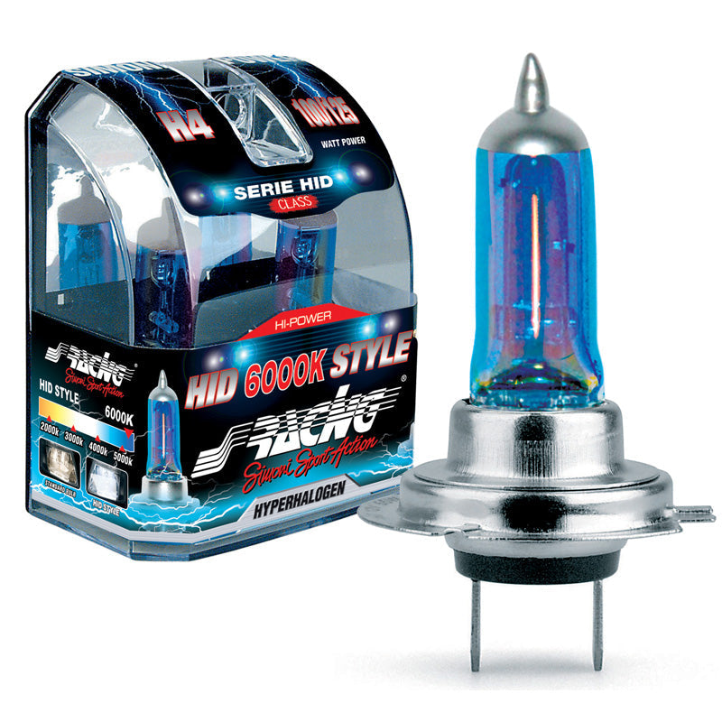 Simoni Racing Halogen Birnen 'HID Style' H11 (6000K) Hyperweiß 12V/55W, Satz à 2 Stück ECE-R37