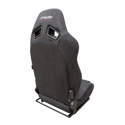 Simoni Racing Sportsitz Charles - Schwarz - Doppelseitig Verstellbare Rückenlehne - inkl. Schlitten