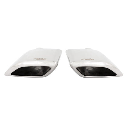 Simoni Racing Auspuffzierstück Rhomboidal Edelstahl - 220x80xL215mm - Anschluß ->63mm - Satz à 2 Stück