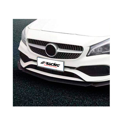 Simoni Racing Universelle Frontspoilerlippe 'Lip Splitter' - 3-teilig - ABS Schwarz + Karbon-Optik 'Wings'