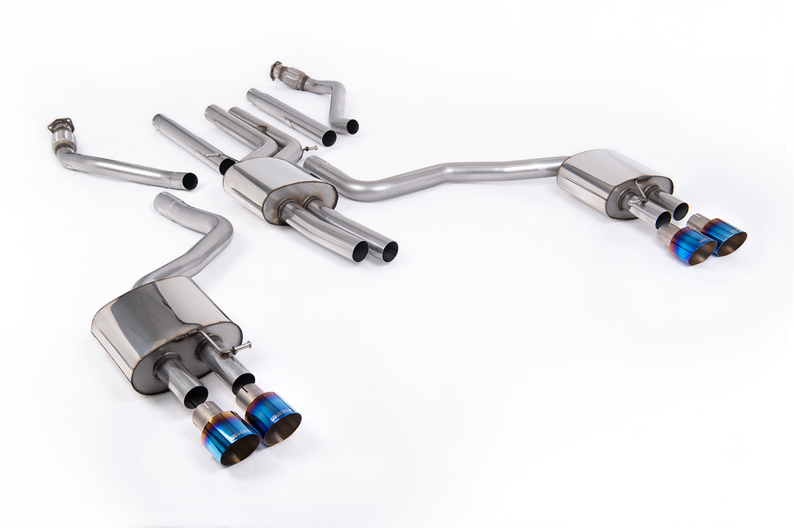 Milltek Sport Auspuffanlage passend für Audi A6 3.0 TFSI V6 C7.5 - titan-geflämmte Endrohre