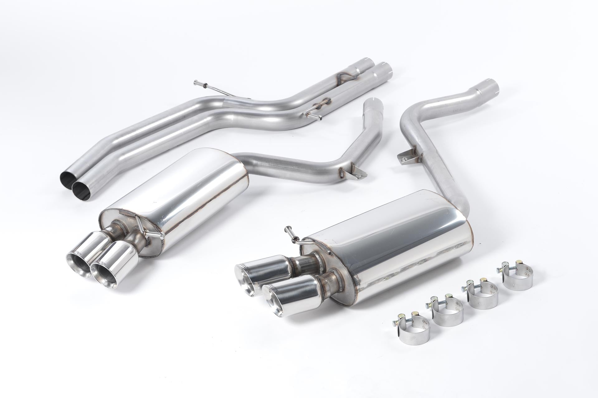 Milltek Sport Sportauspuff passend für Audi S5 4.2 V8 B8 Coupe - polierte Endrohre