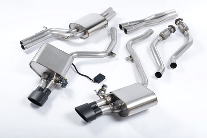 Milltek Sport Sportauspuff passend für Audi S4 & S5 3.0 B8 - schwarze Endrohre