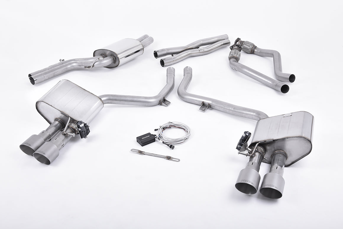 Milltek Sport Sportauspuff passend für Audi S4 & S5 3.0 B8.5 - titan Endrohre