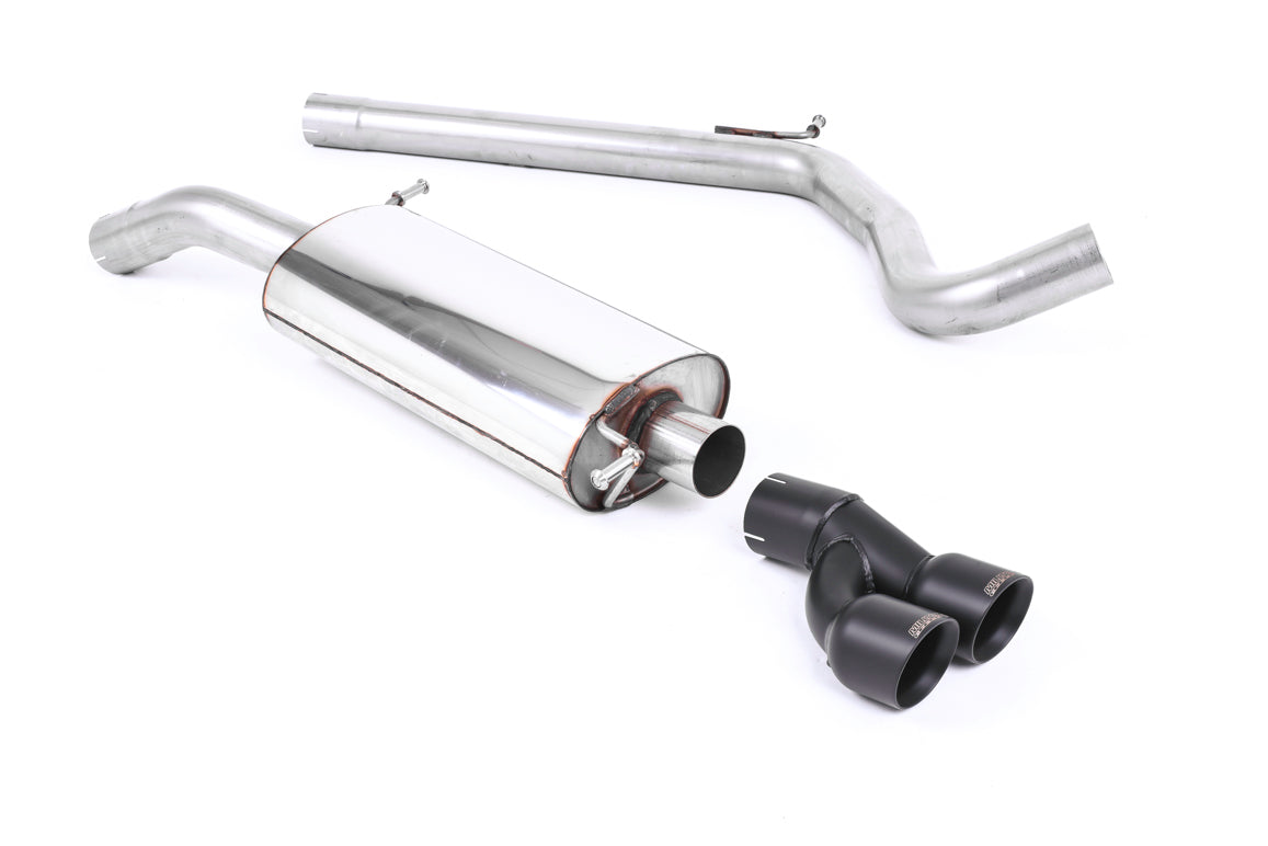 Milltek Sport Auspuffanlage passend für Audi A1 8X 1.4 TFSI S line & VW Polo GTI 1.4 non-resonated - schwarze Endrohre