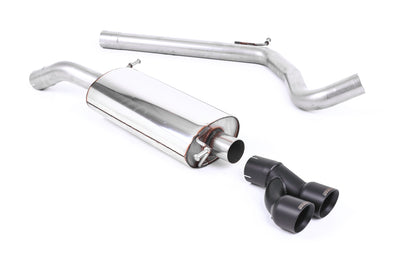 Milltek Sport Auspuffanlage passend für Audi A1 8X 1.4 TFSI S line & VW Polo GTI 1.4 non-resonated - schwarze Endrohre