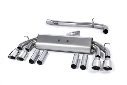 Milltek Sport Sportauspuff passend für Audi S3 2.0 quattro Saloon & Cabrion 8V.2 - polierte Endrohre