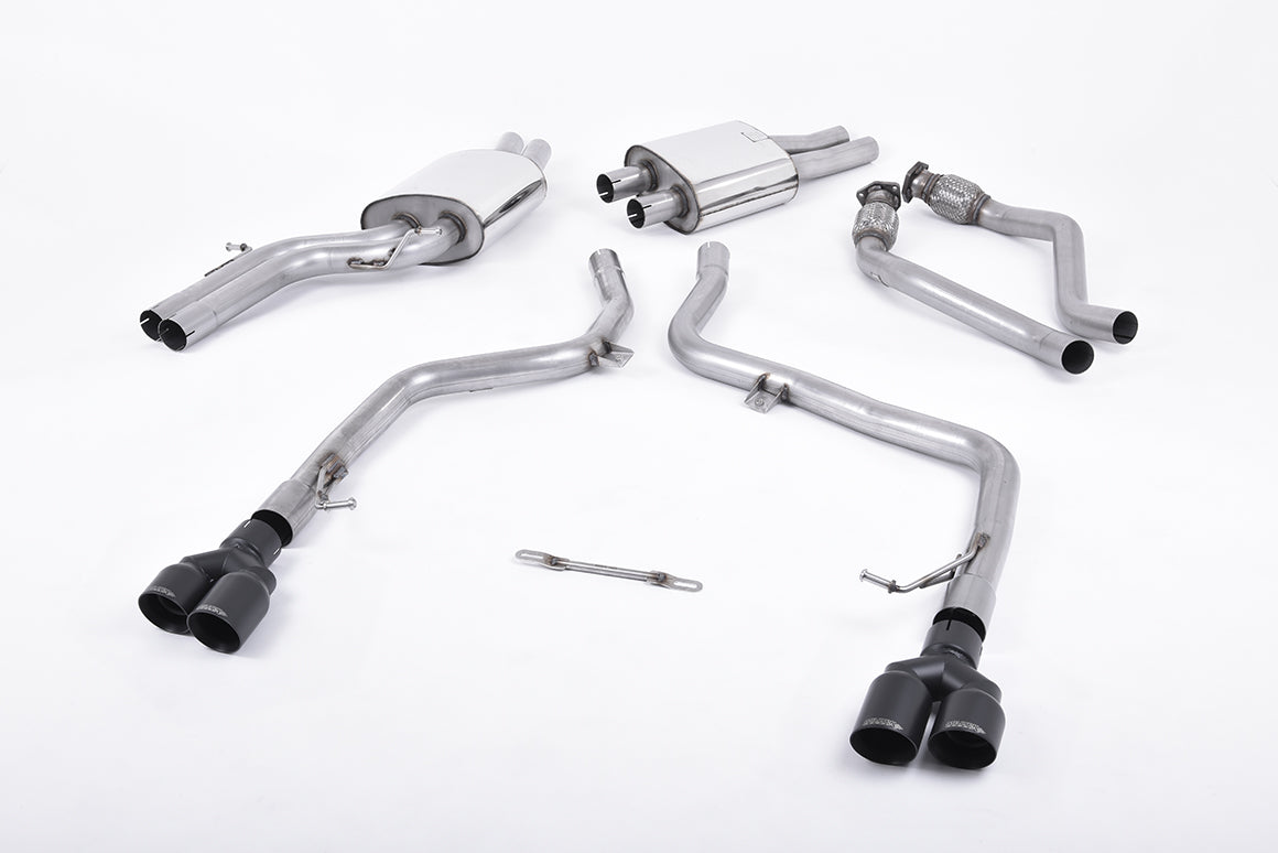 Milltek Sport Sportauspuff passend für Audi S4 & S5 3.0 B8 - schwarze Endrohre
