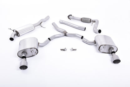 Milltek Sport Auspuffanlage passend für Audi A4 2.0 B9 quattro Saloon & Avant - titan Endrohre