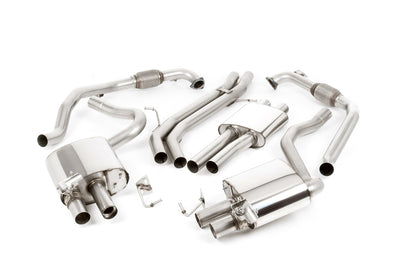 Milltek Sport Auspuffanlage passend für Audi S4 & S5 B9 3.0 Turbo Sport-Diff-Modelle & ohne Verstrebungen - 4 x Jet-100 Ca...