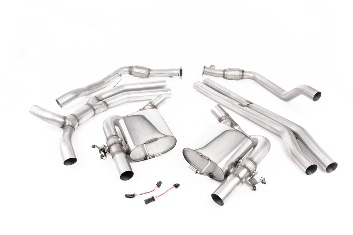 Milltek Sport Auspuffanlage passend für Audi RS4+5 B9 2.9 V6 Turbo Avant & Sportback - polierte Endrohre