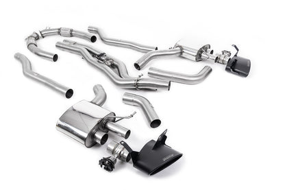 Milltek Sport Sportauspuff passend für Audi RS6+7 C8 4.0 V8 bi-turbo Performance Edition - schwarze Endrohre