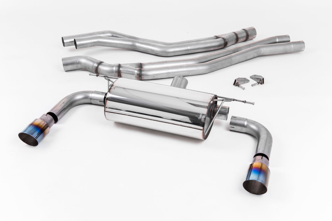 Milltek Sport Auspuffanlage passend für BWM M2 M240i Coupe F22 - titan geflämmte Endrohre