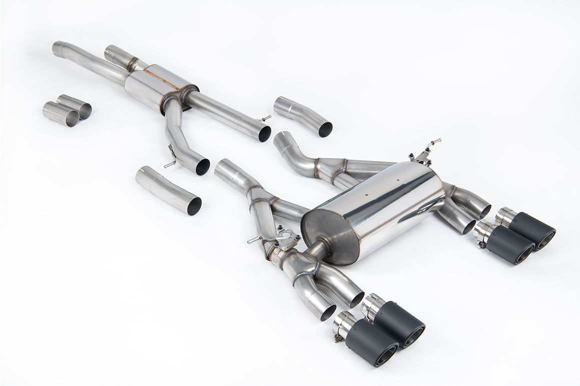 Milltek Sport Auspuffanlage passend für BMW M3 & M4 F80/F82/F83 Competition Coupe/Saloon - carbon Endrohre