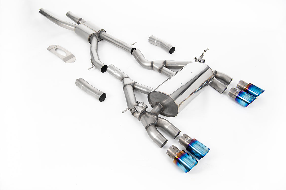 Milltek Sport Auspuffanlage passend für BMW M3 & M4 F80/F82/F83 Competition & CS Saloon / Coupe Convertible - titan gefläm...