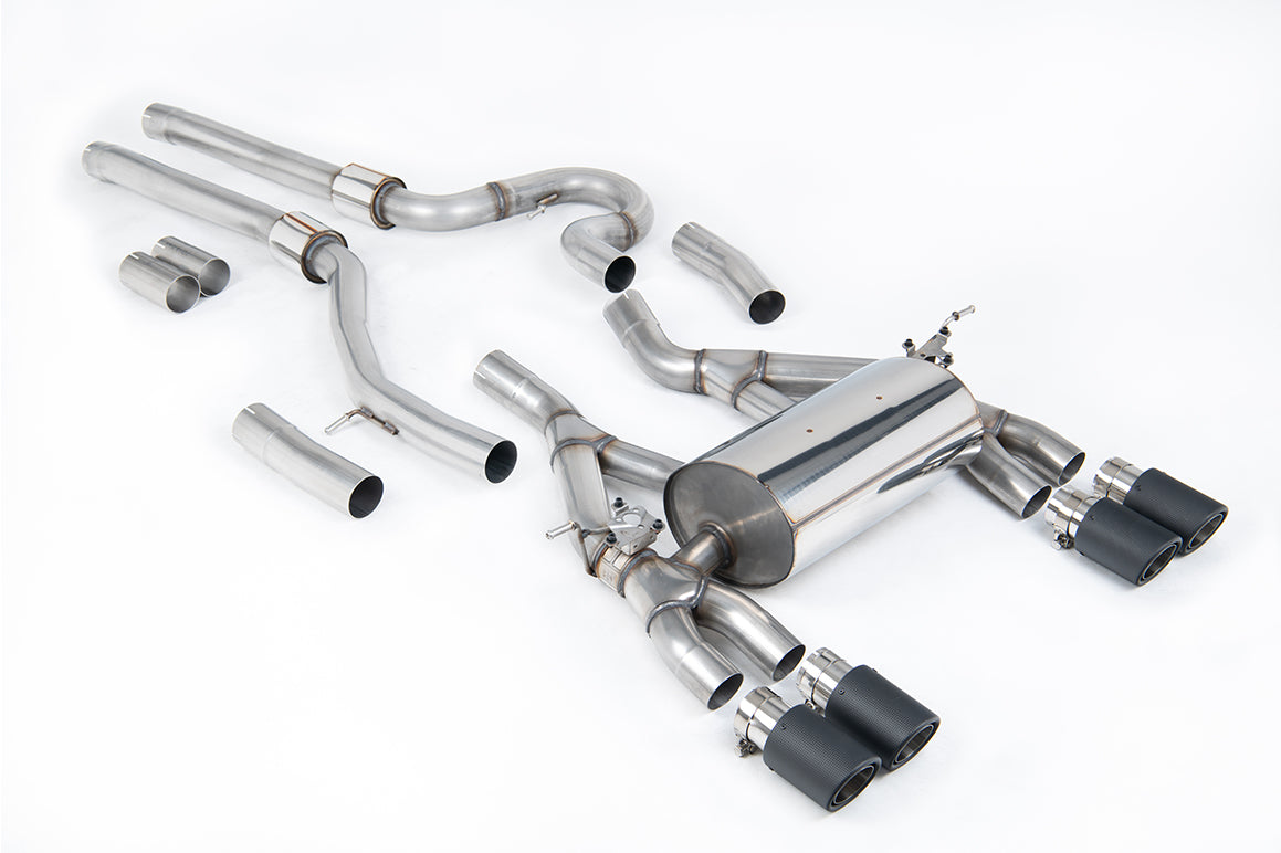 Milltek Sport Auspuffanlage passend für BMW M3 & M4 F80/F82/F83 Competition Coupe/Saloon - carbon Endrohre