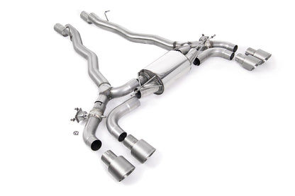 Milltek Sport Auspuffanlage passend für BMW M5 4.4l F90 - gebürstete Titan Endrohre