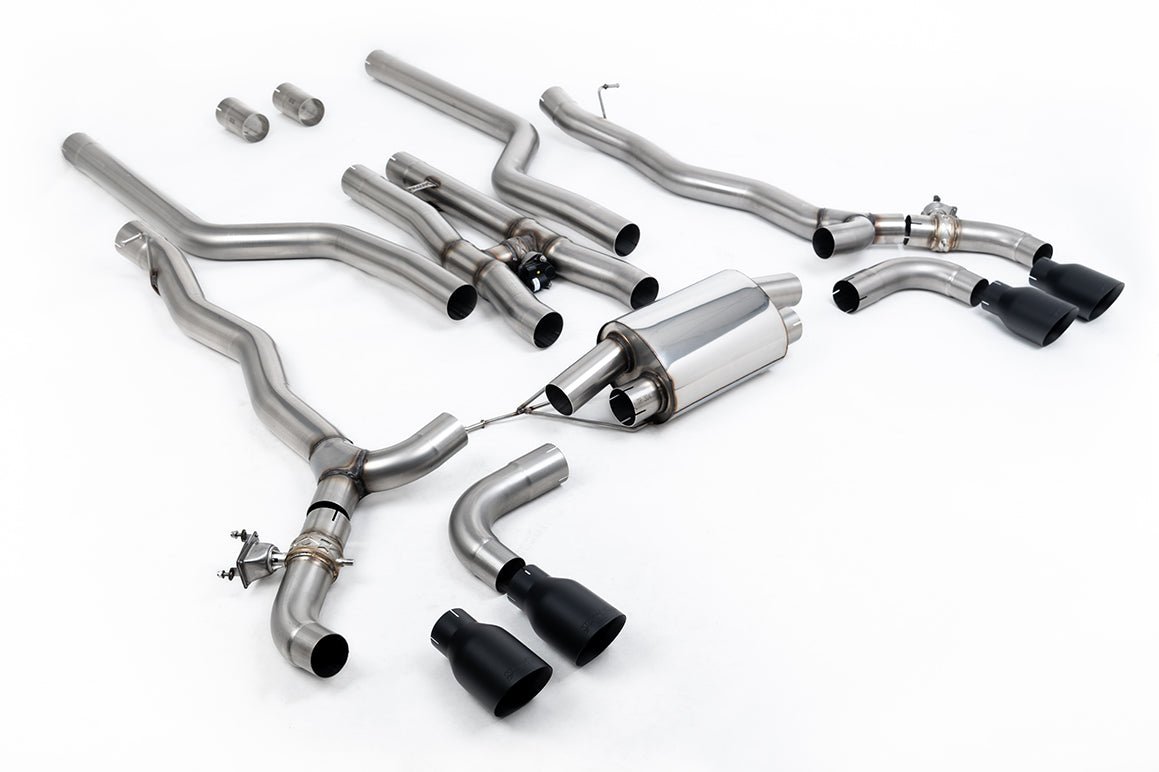 Milltek Sport Auspuffanlage passend für BMW M5 Competition 4.4l Twin Turbo F90 - schwarze Endrohre