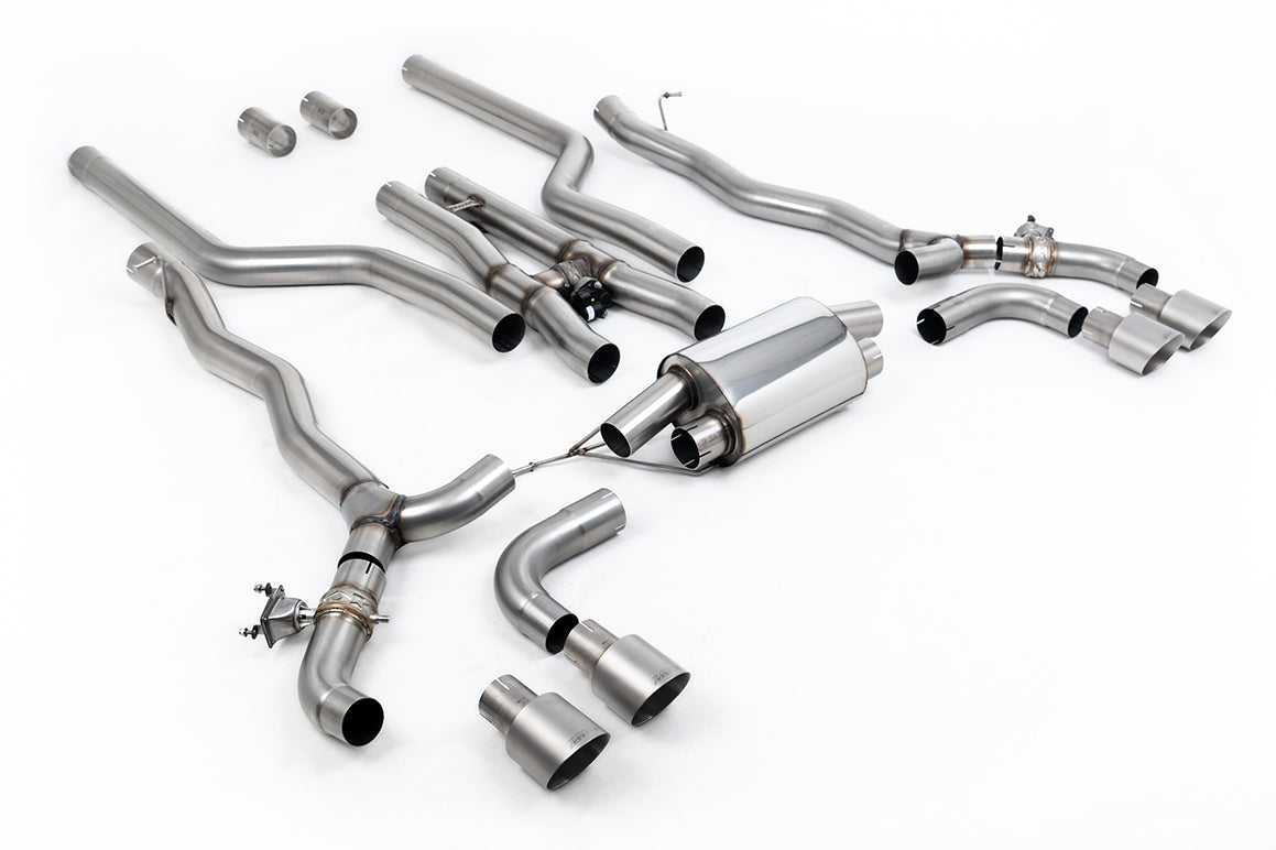 Milltek Sport Auspuffanlage passend für BMW M5 Competition 4.4l Twin Turbo F90 - titan gebürstete Endrohre