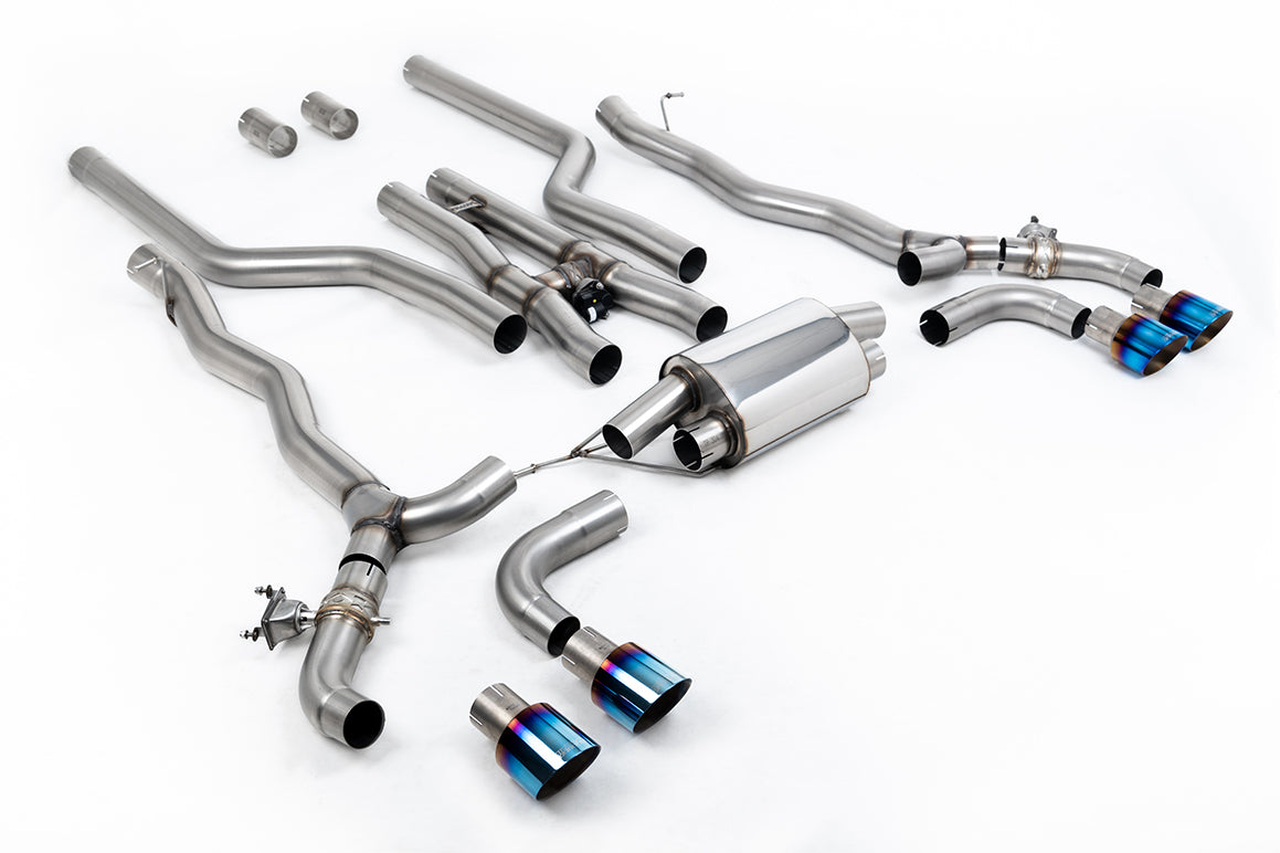 Milltek Sport Auspuffanlage passend für BMW M5 Competition 4.4l Twin Turbo F90 - titan geflämmte Endrohre