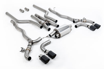 Milltek Sport Auspuffanlage passend für BMW M5 Competition 4.4l Twin Turbo F90 - carbon Endrohre