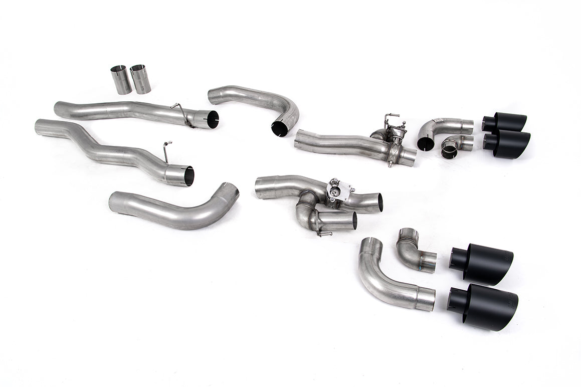 Milltek Sport Auspuffanlage passend für BMW 8 Series M8 Competition 4.4 V8 F91/F92/F93 Coupe/Cabrio - schwarze Endrohre