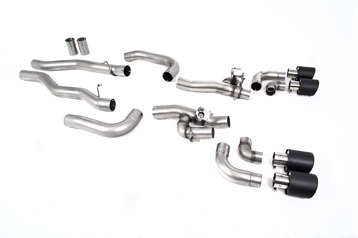 Milltek Sport Auspuffanlage passend für BMW 8 Series M8 Competition 4.4 V8 F91/F92/F93 Coupe/Cabrio - carbon Endrohre