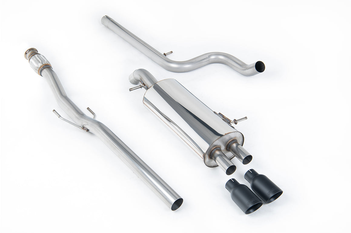 Milltek Sport Abgasanlage passend für Citroen DS3 1.6 THP - non-resonated - schwarze Endrohre