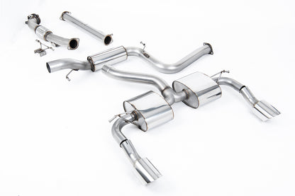 Milltek Sport Auspuffanlage passend für Ford Focus MK2 RS 2.5T - polierte Endrohre