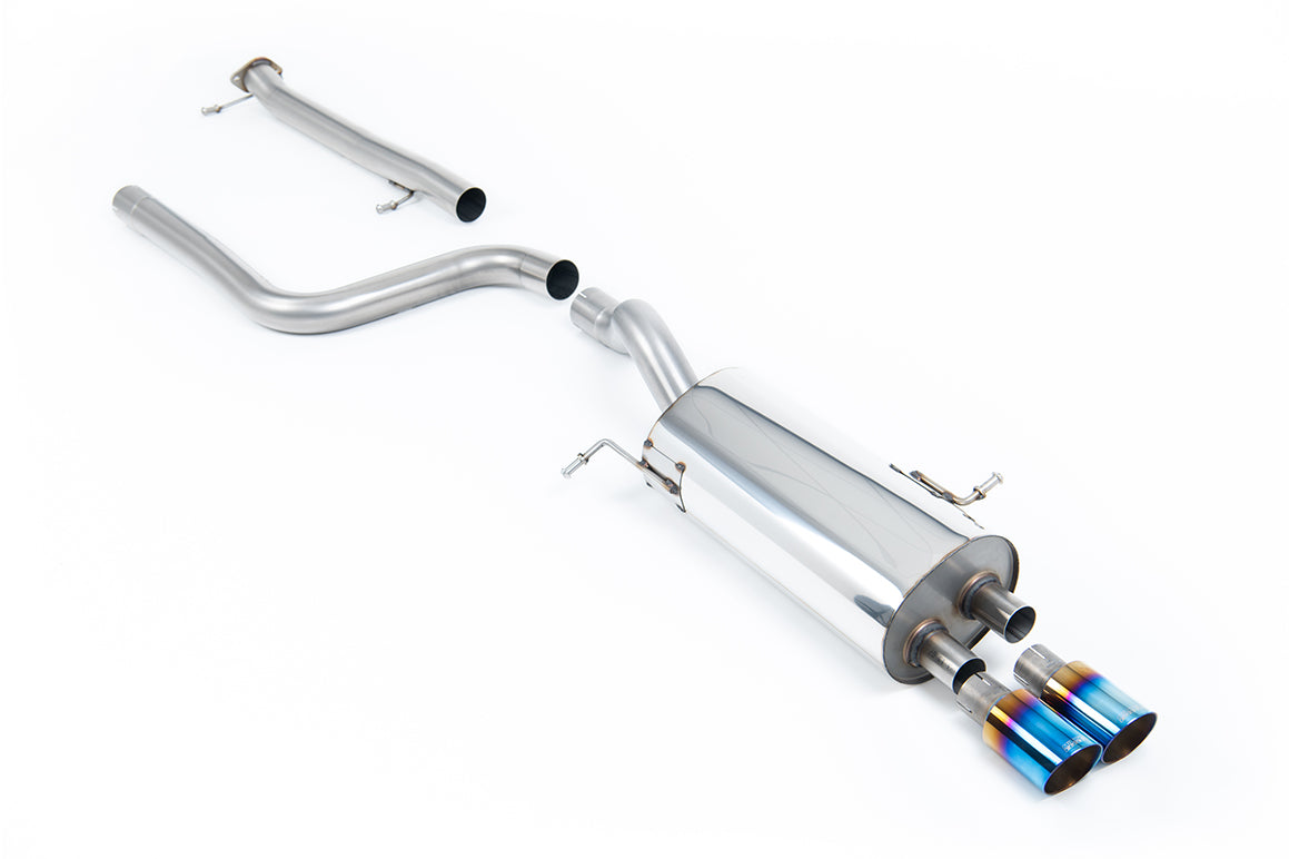 Milltek Sport Abgasanlage passend für Ford Fiesta Mk7/7.5 ST 1.6T - non-resonated - titan geflämmte Endrohre