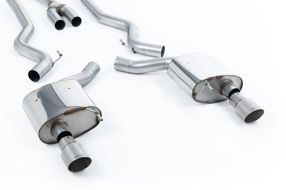 Milltek Sport Auspuffanlage passend für Ford Mustang 2.3 S550/S650 Fastback - titan Endrohre