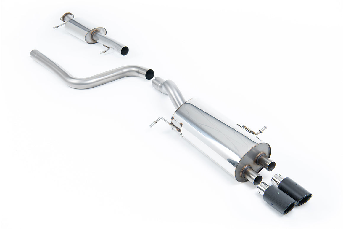 Milltek Sport Auspuffanlage passend für Ford Fiesta Mk7/Mk7.5 ST 1.6 - carbon Endrohre