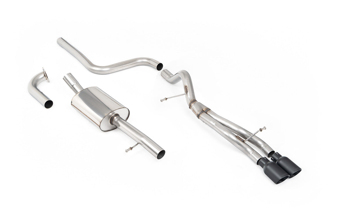 Milltek Sport Rennsport Abgasanlage passend für Ford Fiesta Mk7/7.5 1.0 mit Zetec S Heckschürze - non-resonated - schwarze...