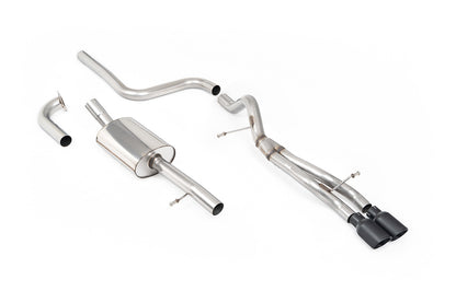 Milltek Sport Rennsport Abgasanlage passend für Ford Fiesta Mk7/7.5 1.0 mit Zetec S Heckschürze - non-resonated - schwarze...