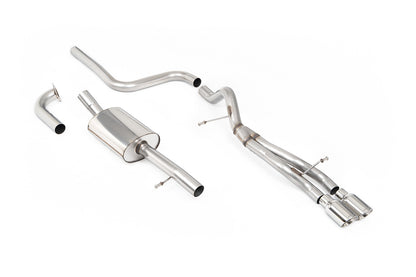 Milltek Sport Rennsport Abgasanlage passend für Ford Fiesta Mk7/7.5 1.0 mit Zetec S Heckschürze - non-resonated - polierte...