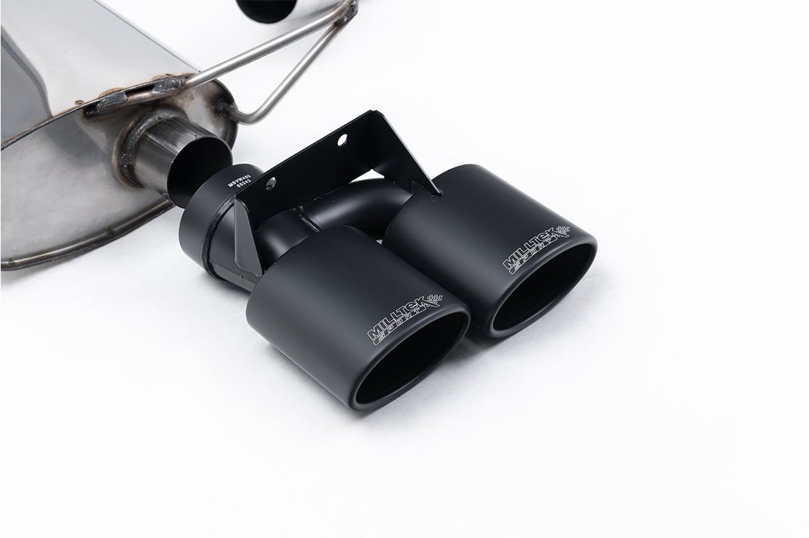 Milltek Sport Auspuffanlage passend für Volkswagen Golf Mk7.5 R Estate / Variant 2.0 TSI - schwarze Endrohre