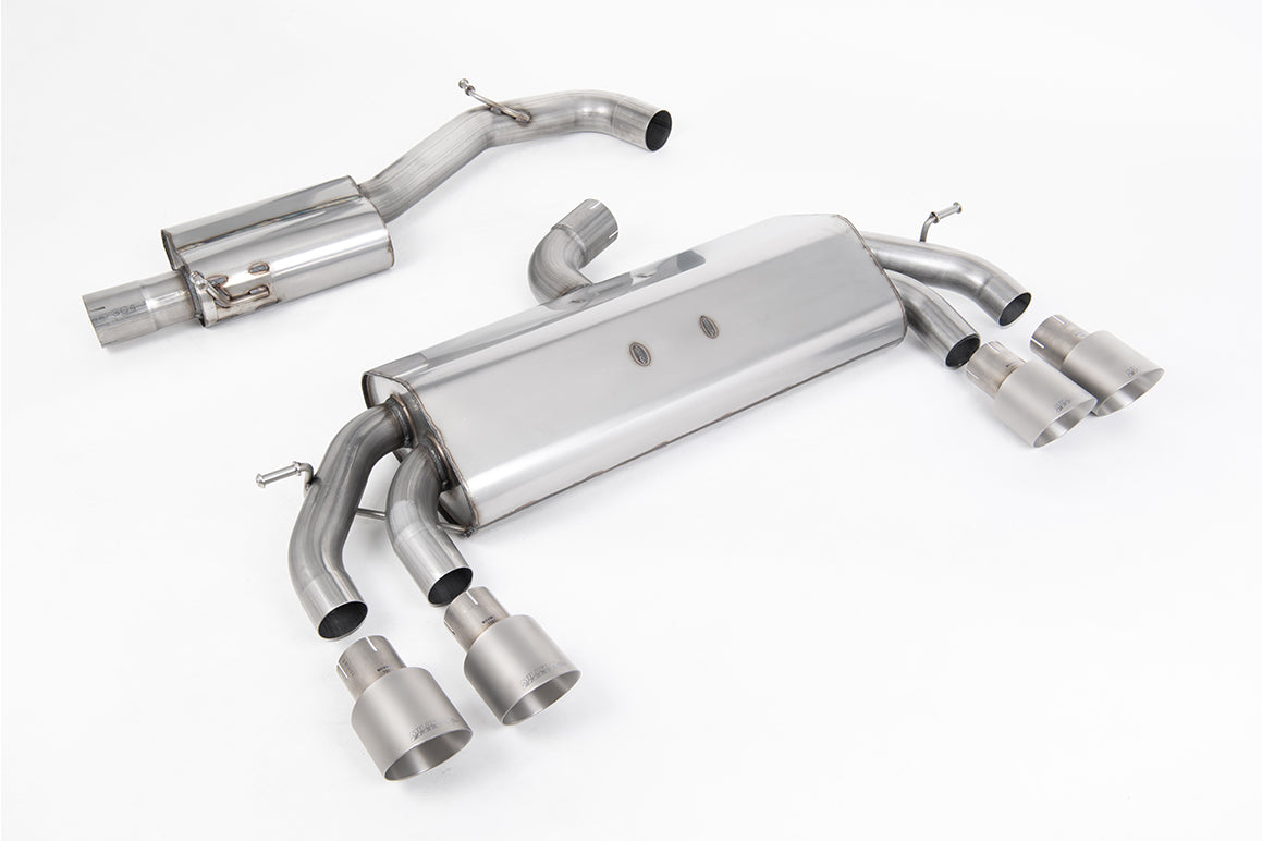 Milltek Sport Abgasanlage passend für VW Golf VII R 2.0 TSI 4motion Facelift - resonated - runde titan Endrohre