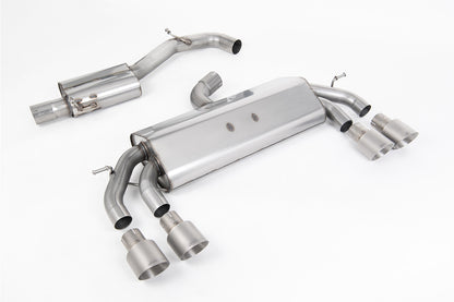 Milltek Sport Abgasanlage passend für VW Golf VII R 2.0 TSI 4motion Facelift - resonated - runde titan Endrohre
