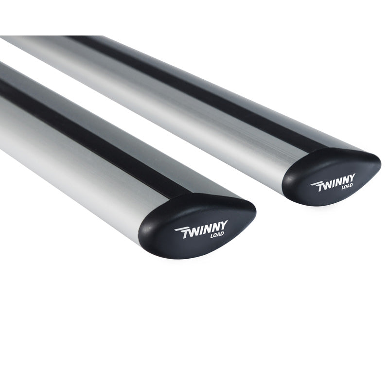 Universal Dachträgersatz Twinny Load Aluminium Fly Bar 124cm für PKW's mit offene & geschlossene Dach-Schiene