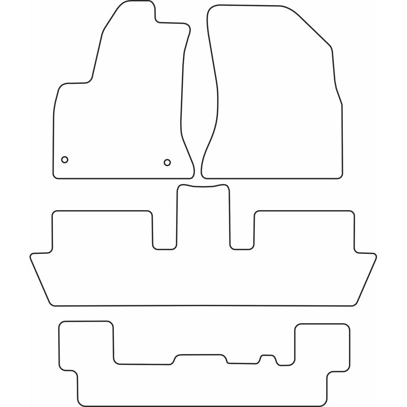 Autoteppiche passend für Citroen C4 Picasso 2007-2012 (7 Personen)