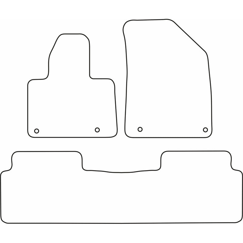 Autoteppiche passend für Citroen C5 2008- (3 Teilig)