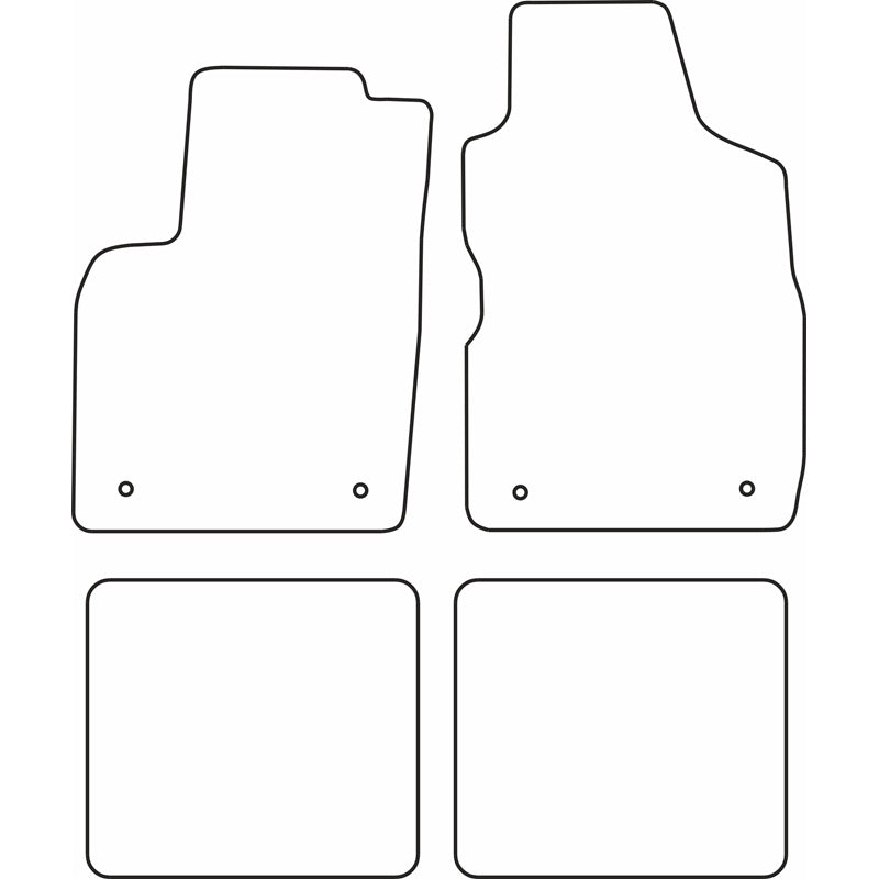 Autoteppiche passend für Fiat Panda 2003-2012