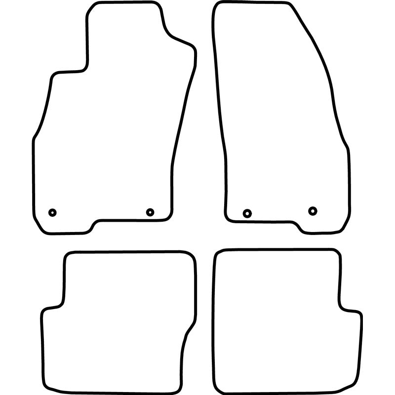 Autoteppiche passend für Fiat Punto Evo (5 türig) 2014-