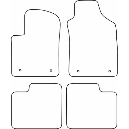 Autoteppiche passend für Fiat 500 2015-