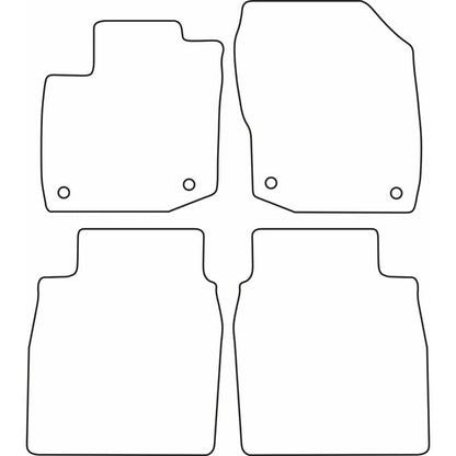 Autoteppiche passend für Honda Civic 3/5 türer 2012-2017