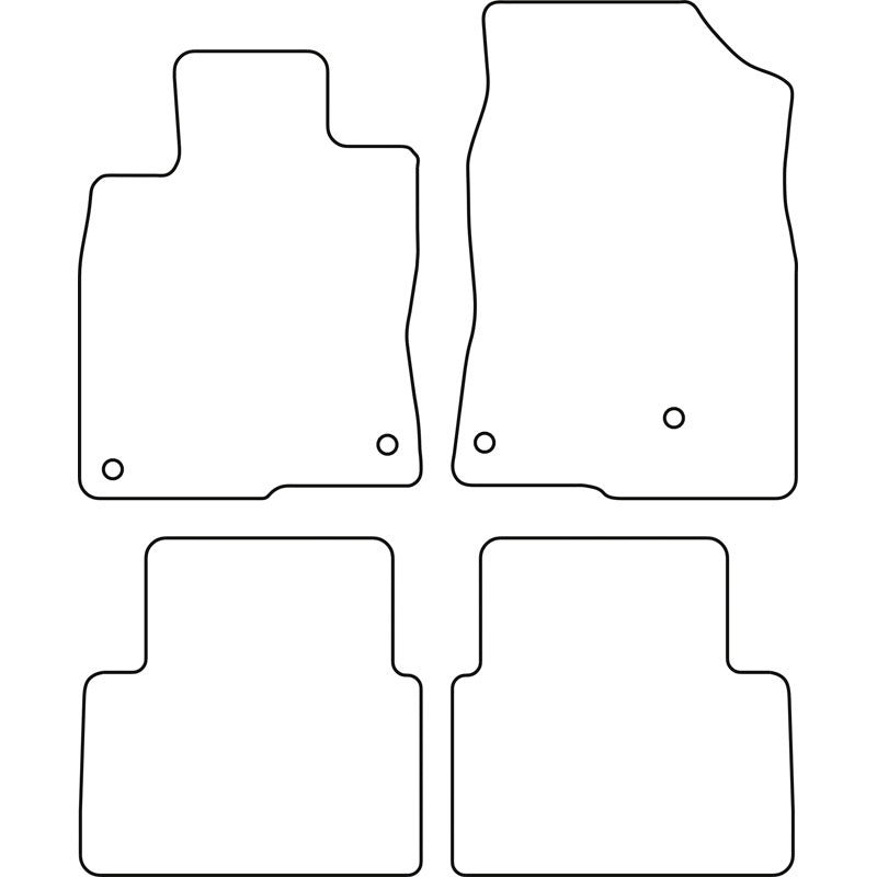 Autoteppiche passend für Honda Civic X HB 5-türer 2017-